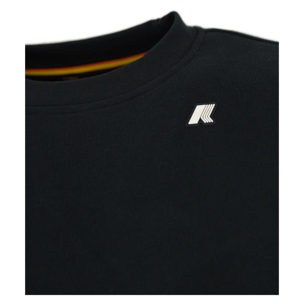 K-way Blauwe Katoenen Trui Lange Mouw Blue Heren