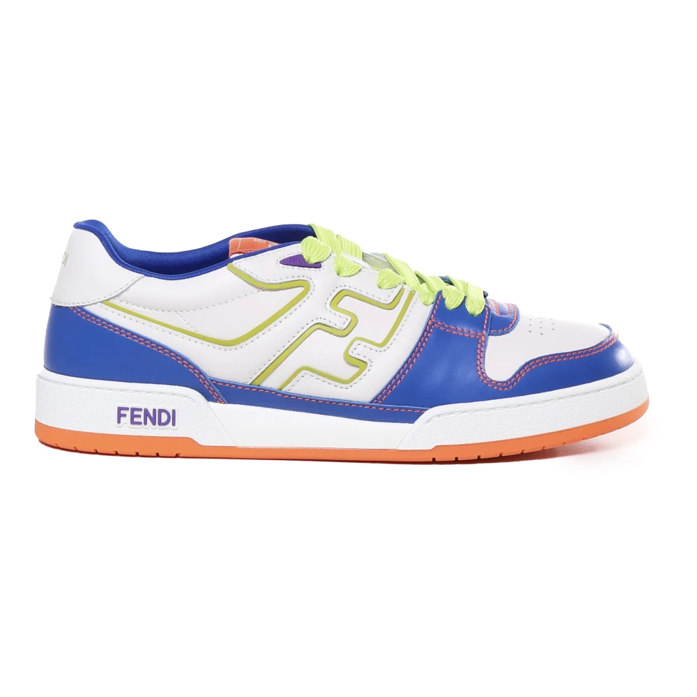 Fendi Sneakers met veters en logo detail Heren Schoenen Veelkleurig Multicolor