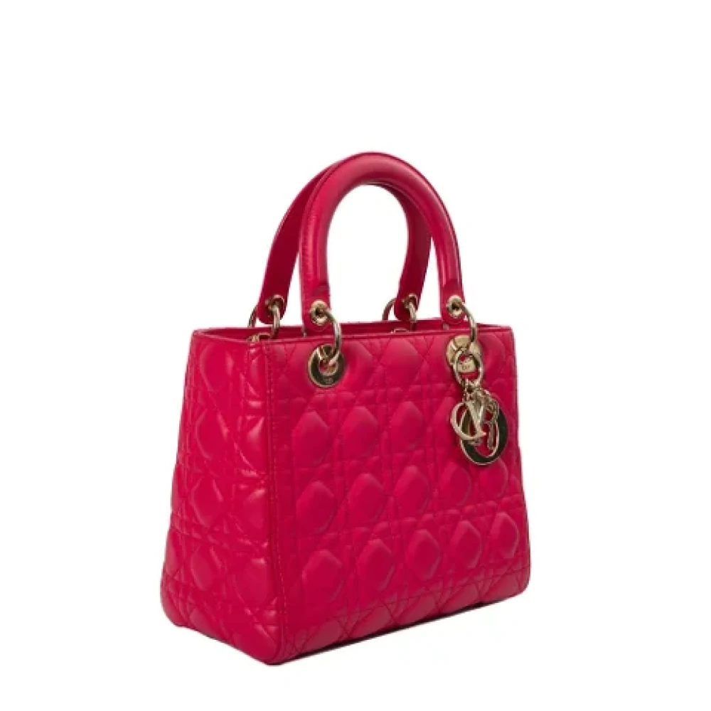 Dior Vintage Pre-owned Leather dior-bags Pink Dames