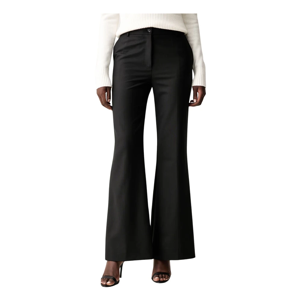 Pinko Wide Trousers - Female - Wide Trousers - Black - Xs - Trousers