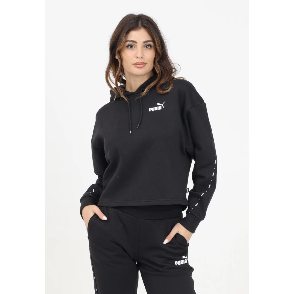 Puma Tape Hoodie Zwarte Dames Trui Black Dames