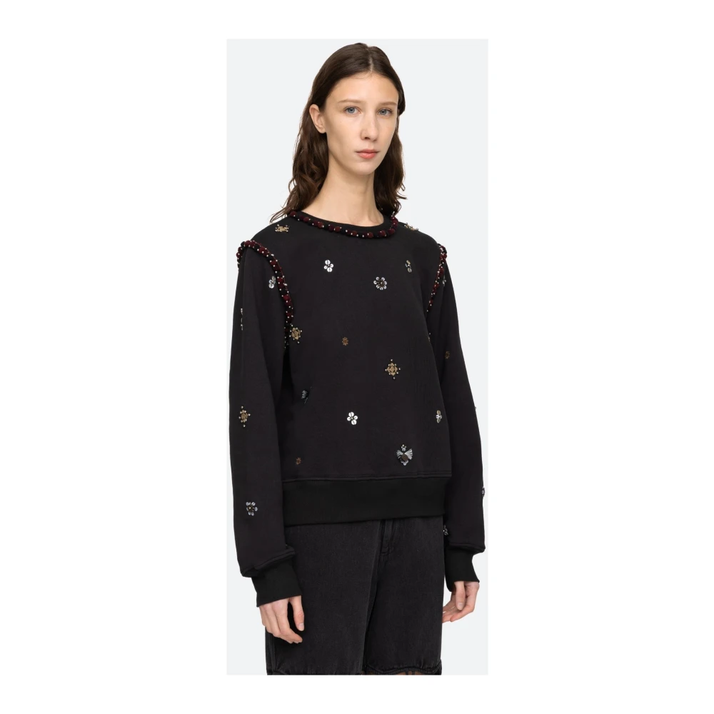 Sea NY Geborduurde Maja Sweater Black Dames