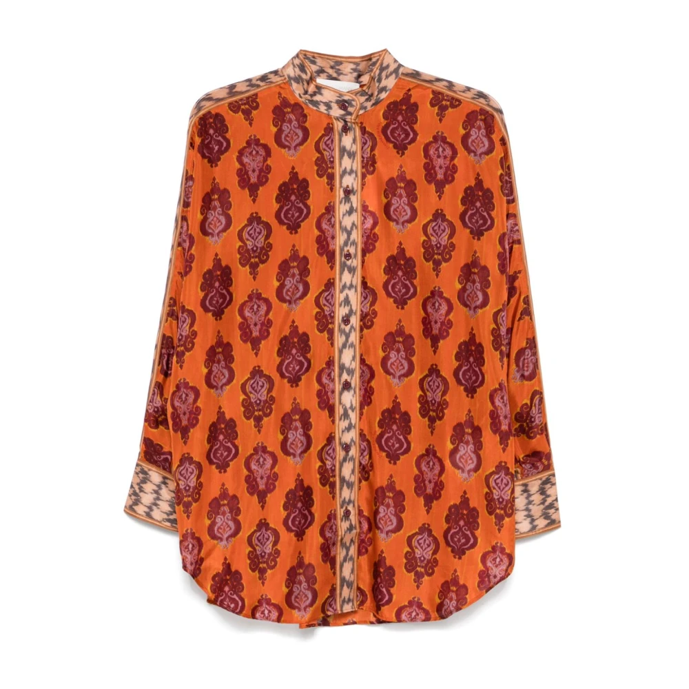 Zimmermann Zonsondergang Dolman Shirt Orange Dames
