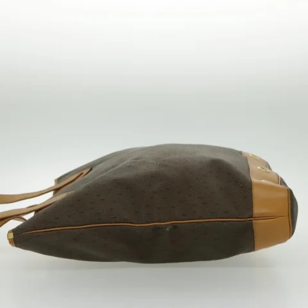 Saint Laurent Vintage Pre-owned Canvas handbags Brown Dames