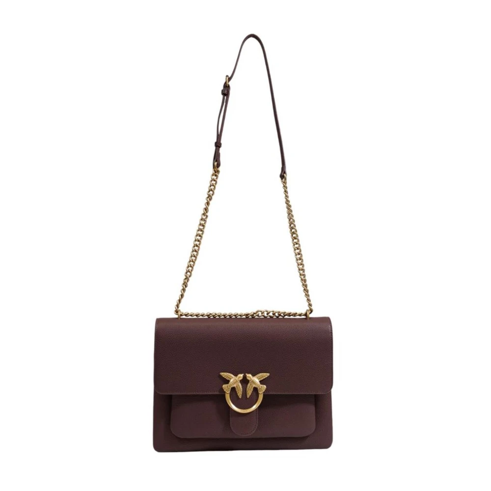 pinko Bruine leren handtas Dames tassen Collectie Brown Dames