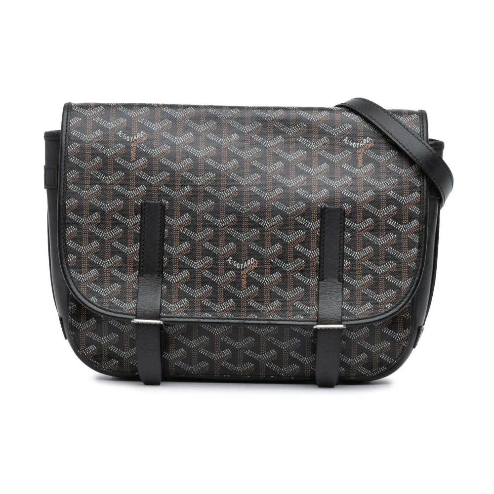Goyard Vintage Women's Black Vintage Cross Body Bags, One Size, Pre-Owned Vintage Signature Print Crossbody Bag