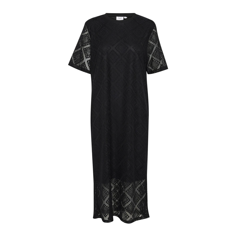 Saint Tropez Zwarte Kant Jurk Jacobinasz Stijl Black Dames