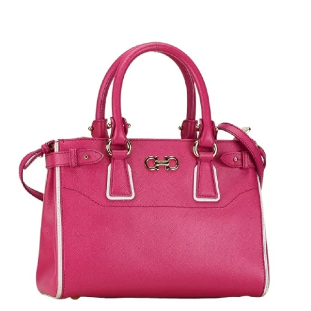 Salvatore Ferragamo Pre-owned Leather handbags Pink Dames