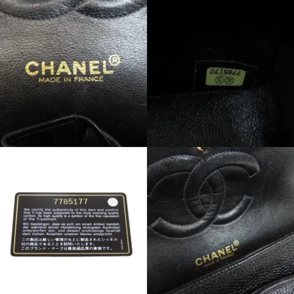 Chanel Vintage Pre-owned Leather shoulder-bags Black Dames