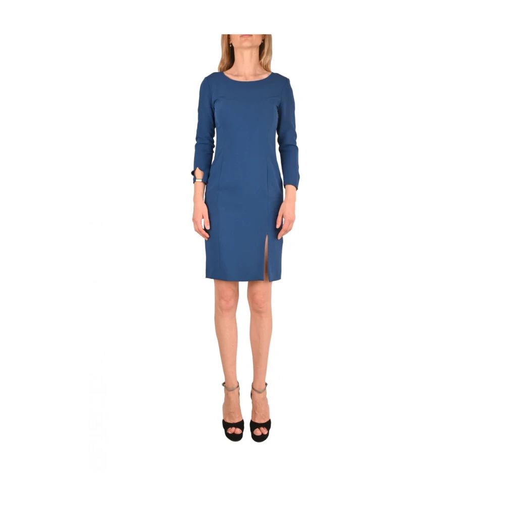 Pennyblack Korte Polyester Jurk met Split Blue Dames