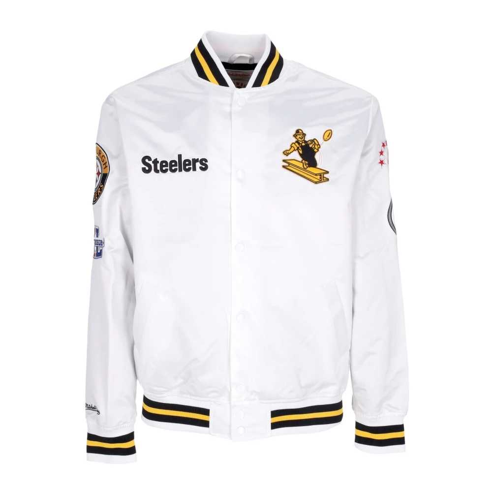Mitchell & Ness Pittsburgh Steelers Bomberjack Wit White Heren