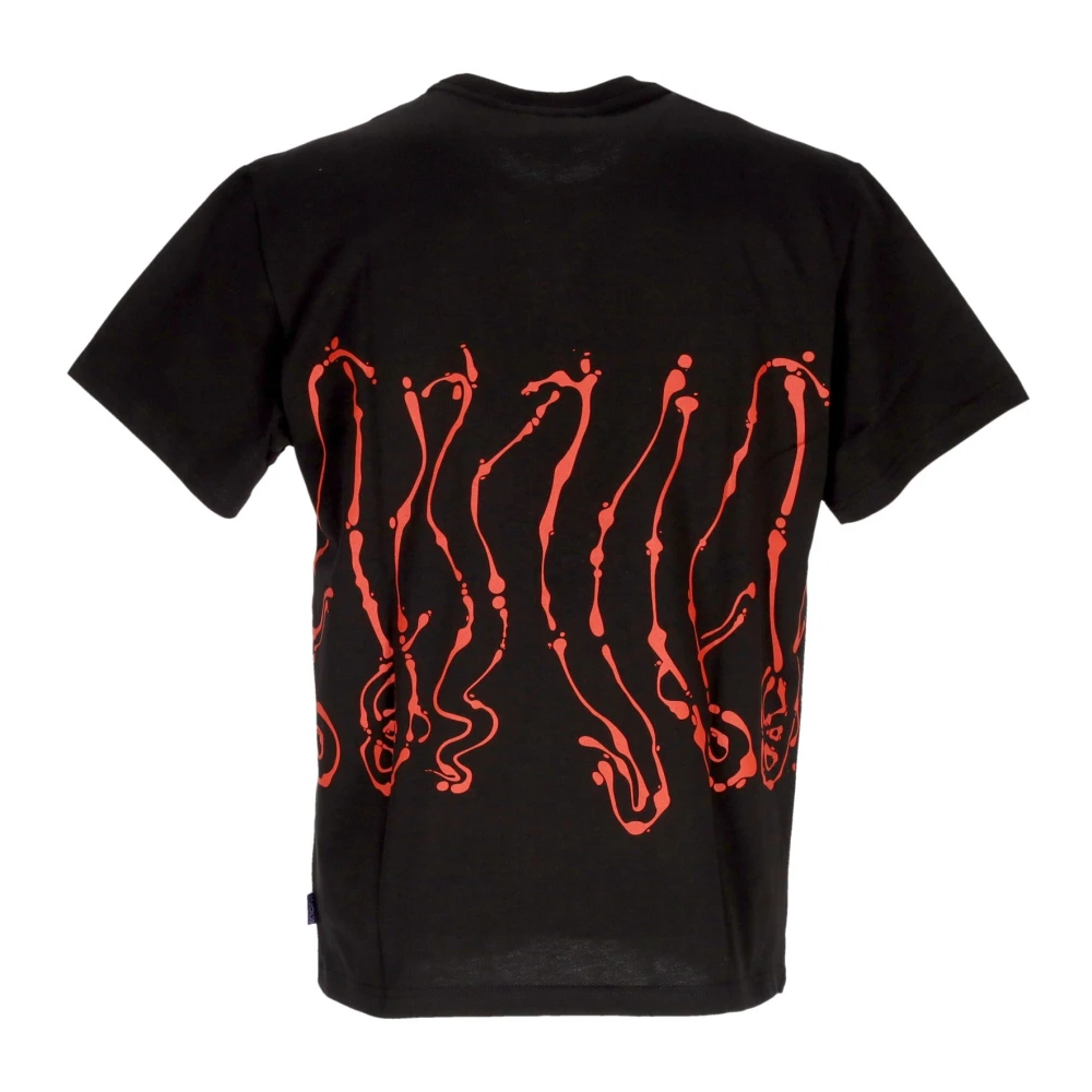 Octopus Zwarte Dripper Tee Korte Mouw T-Shirt Black Heren