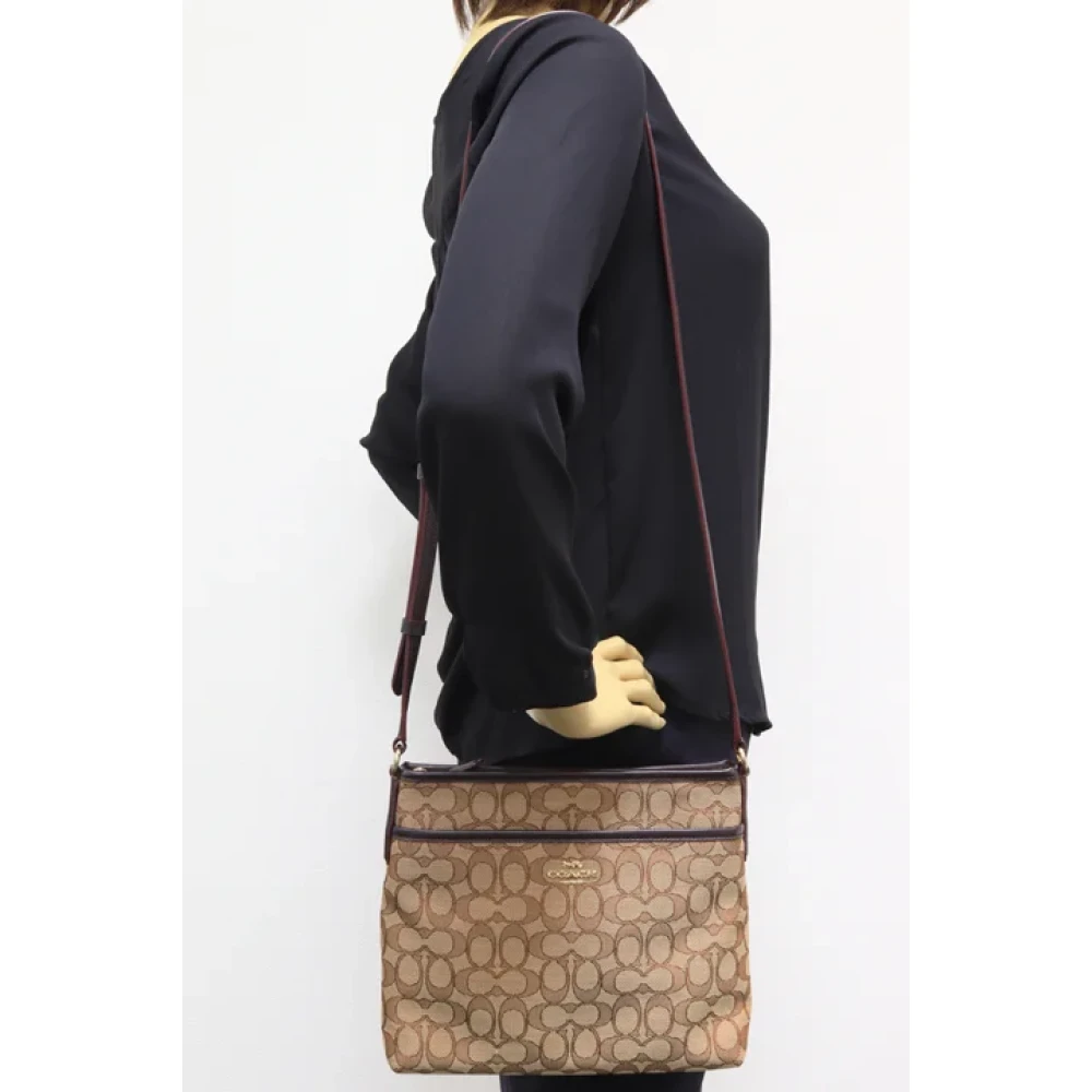 Coach Pre-owned Canvas crossbody-bags Brown Dames