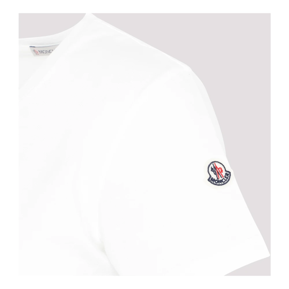 Moncler Natuurlijke Katoenen T-shirt White Dames