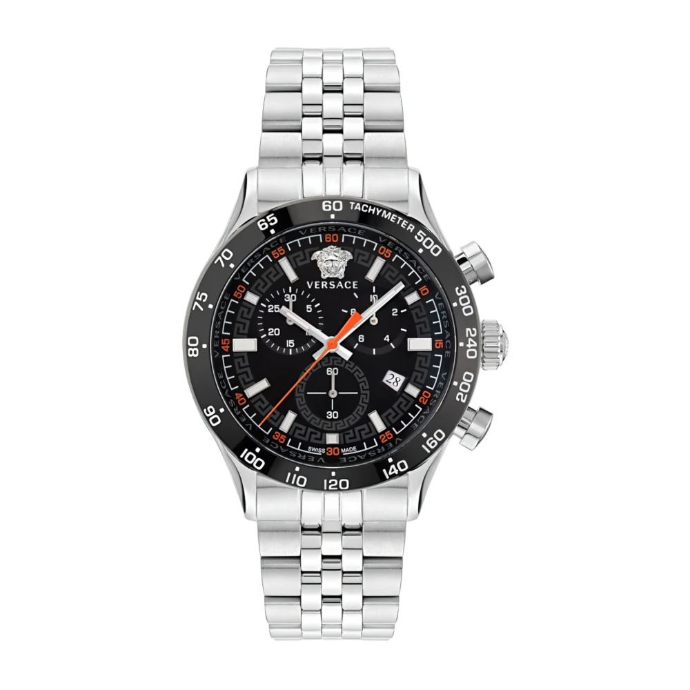 Versace Gray Watches, Male, One Size, Hellenyium Chrono