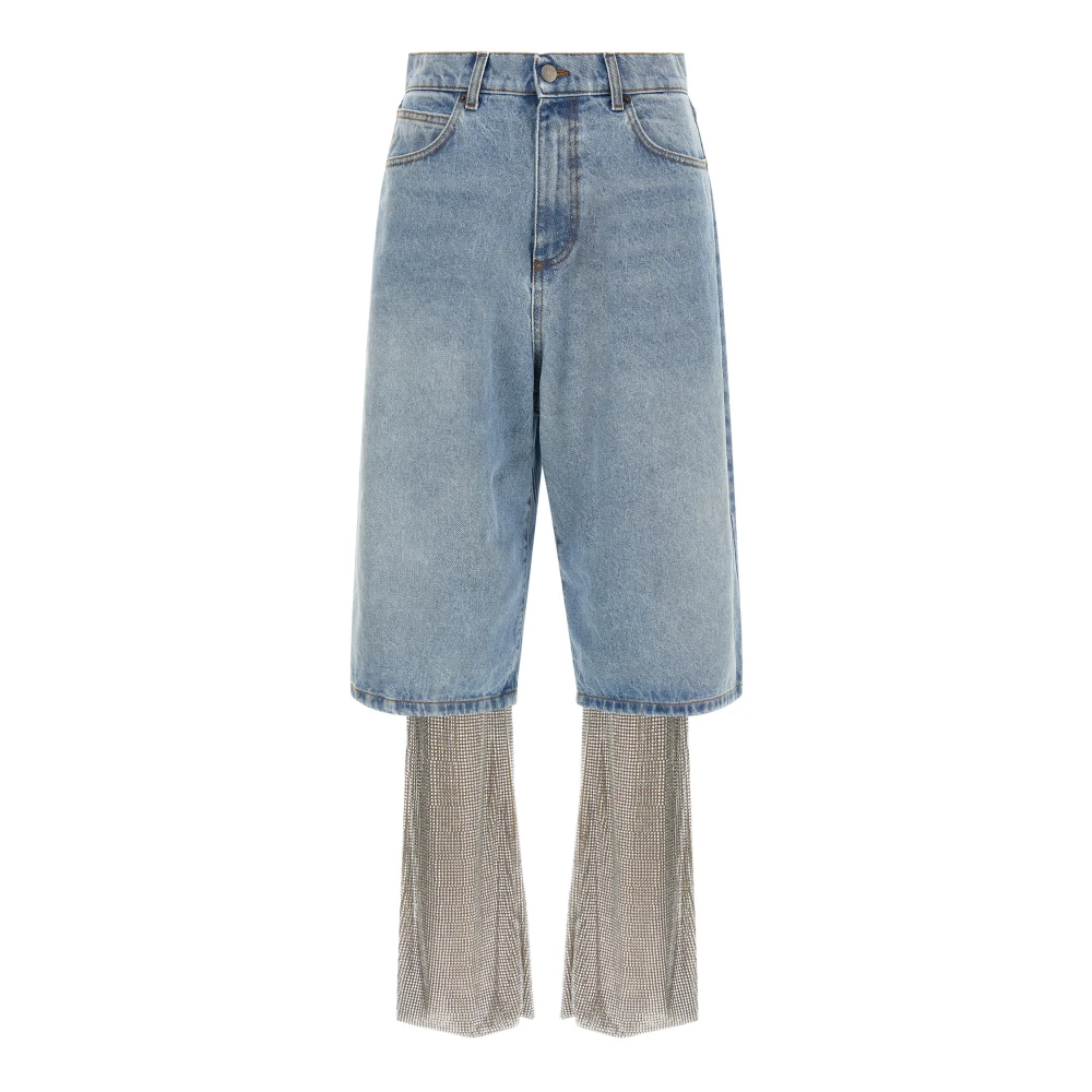 Giuseppe Di Morabito Multicolor Leggings, Female, W26, Embellished Denim Bermudas & Crystal Leggings Ensemble