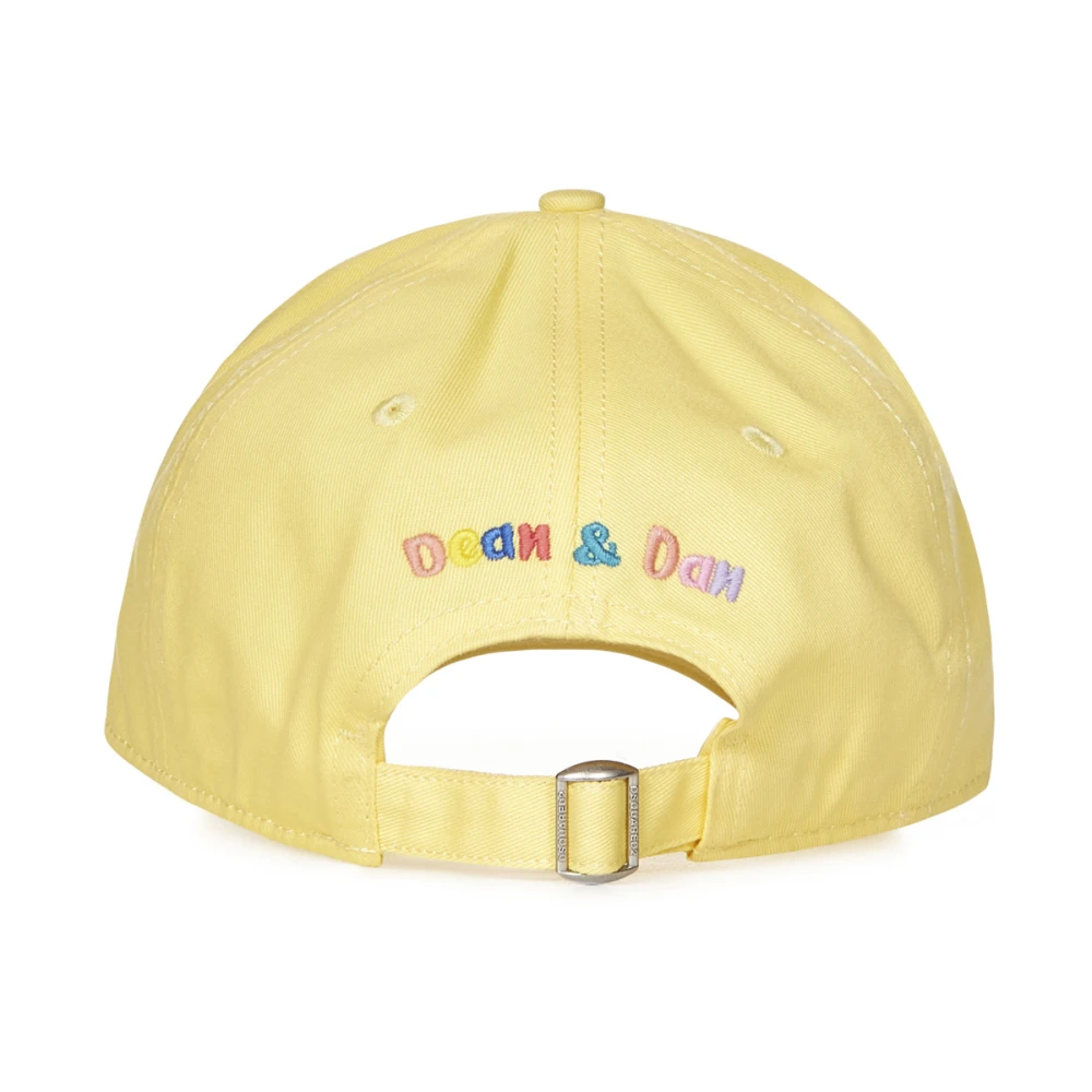 Dsquared2 Geel Patch Logo Verstelbare Hoed Yellow Dames