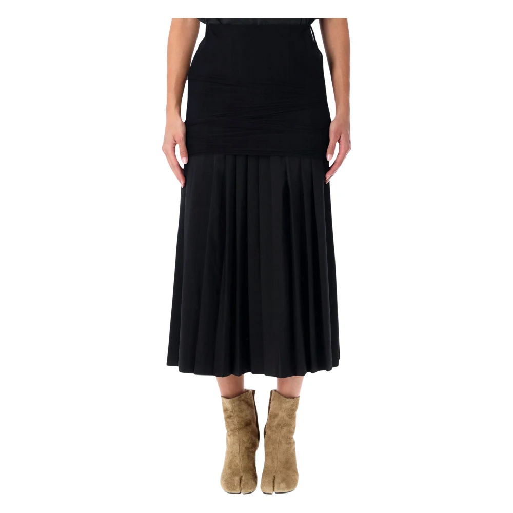 Mm6 Maison Margiela Women's Black Clothing Skirts Aw25
