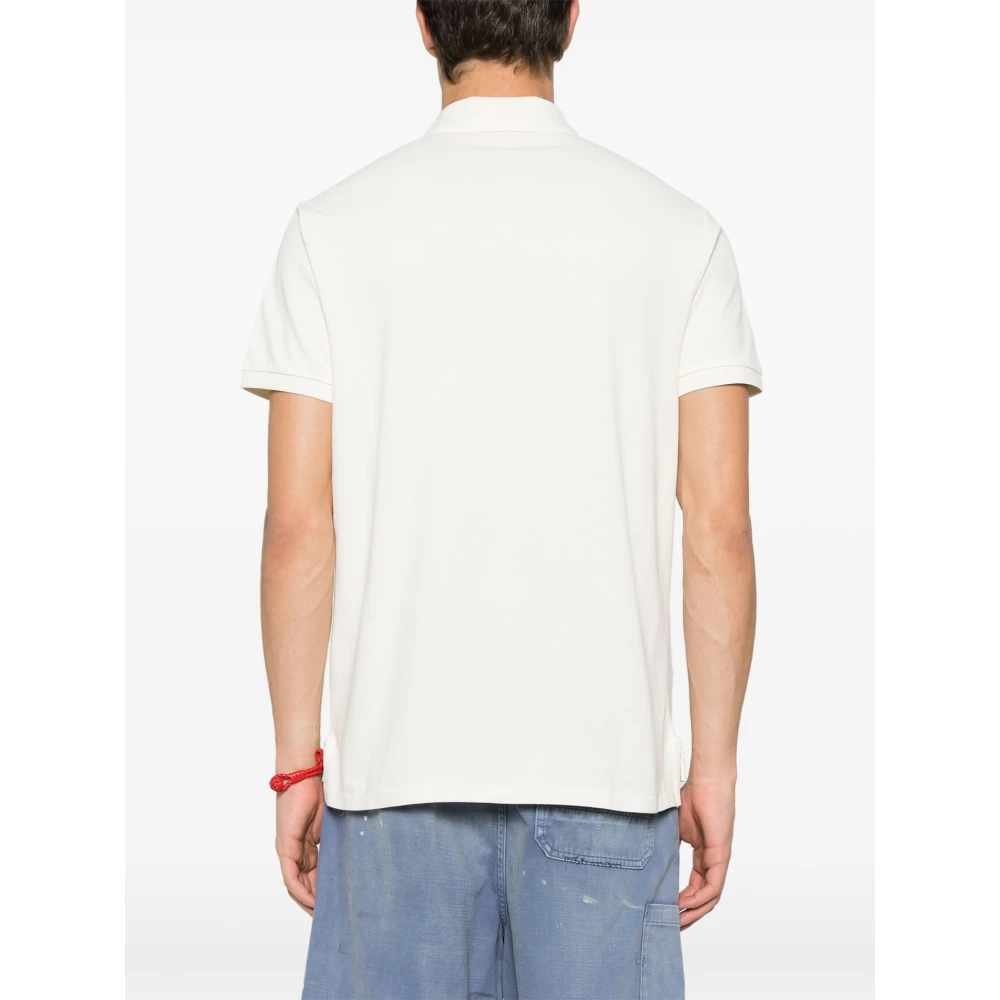 Polo Ralph Lauren Aangepaste Slim Fit Katoen Mesh Polo White Heren