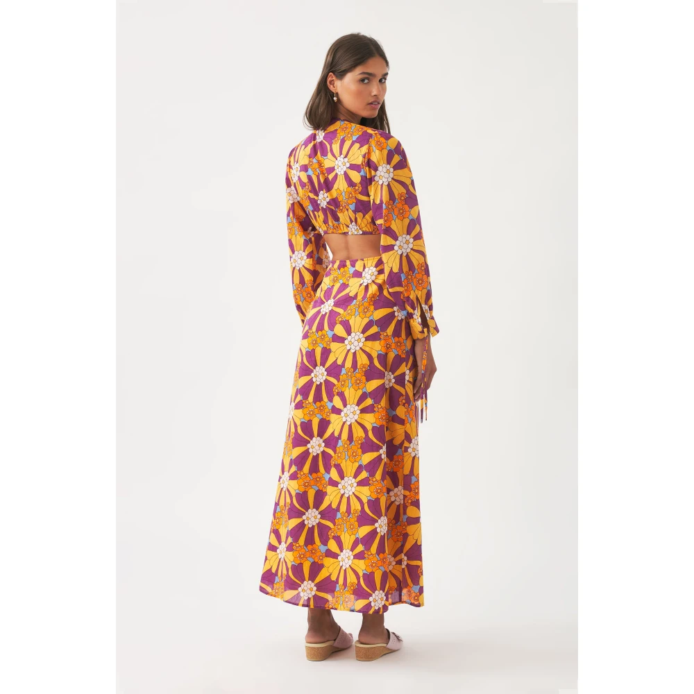 Antik batik Cut-out maxi jurk Alicia Multicolor Dames