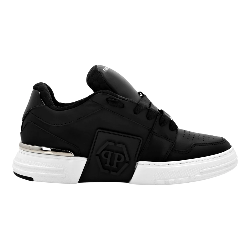Philipp Plein Super Street Lo-Top Sneakers Hexagon unisex Schoenen Zwart