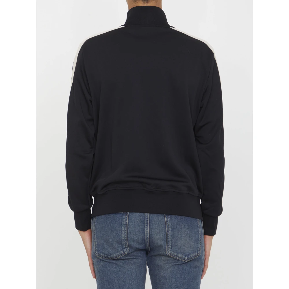 Palm Angels Zwarte trainingsjas met contrastbanden Black Heren