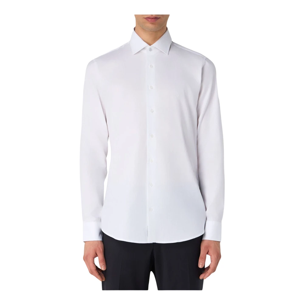 Michael Kors Men's White Formal Shirts, 5XL, Pinpoint Oxford Slim Shirt