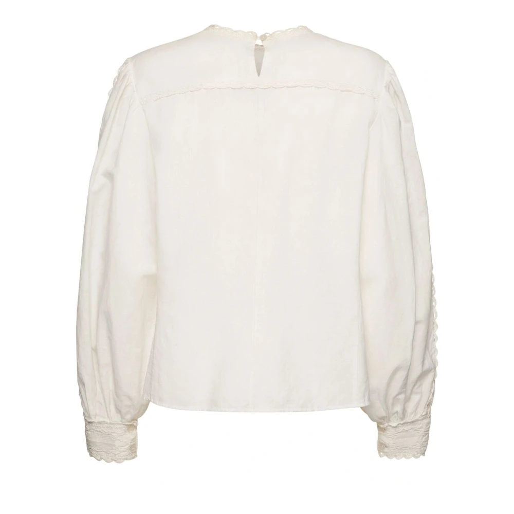 Isabel Marant Étoile Witte Valmira Linnen-Katoenen Top White Dames