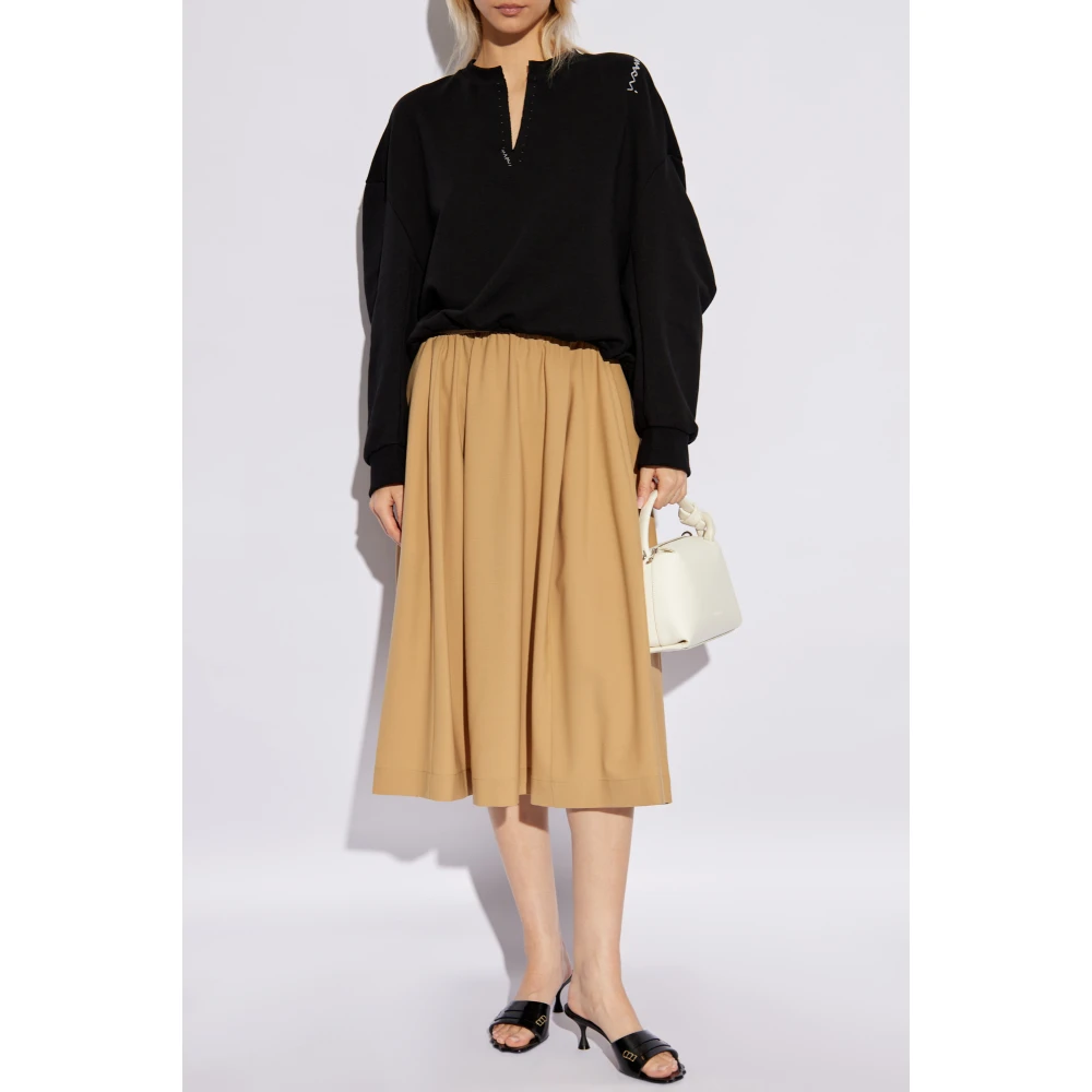 Marni Sweatshirt met decoratieve stiksels Black Dames