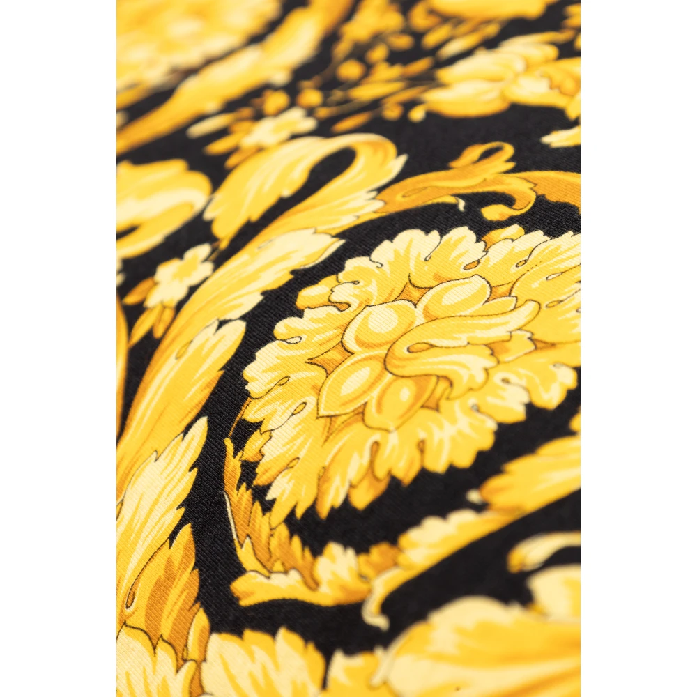 Versace Lingerie T-shirt met Barocco print Yellow Heren