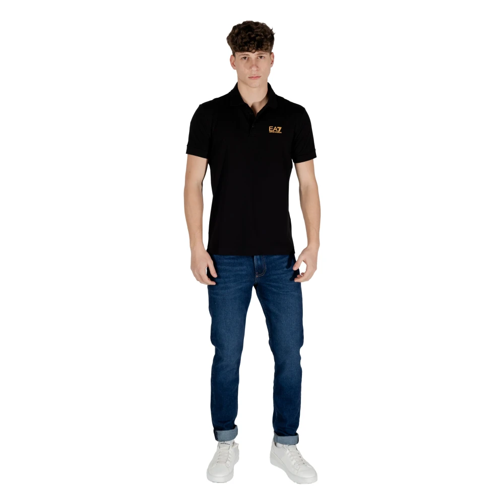 Emporio Armani EA7 Korte Mouw Polo Lente Zomer Collectie Black Heren