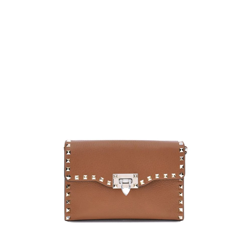 Valentino Garavani Women's Brown Cross Body Bags, One Size, Rockstud Shoulder Bag