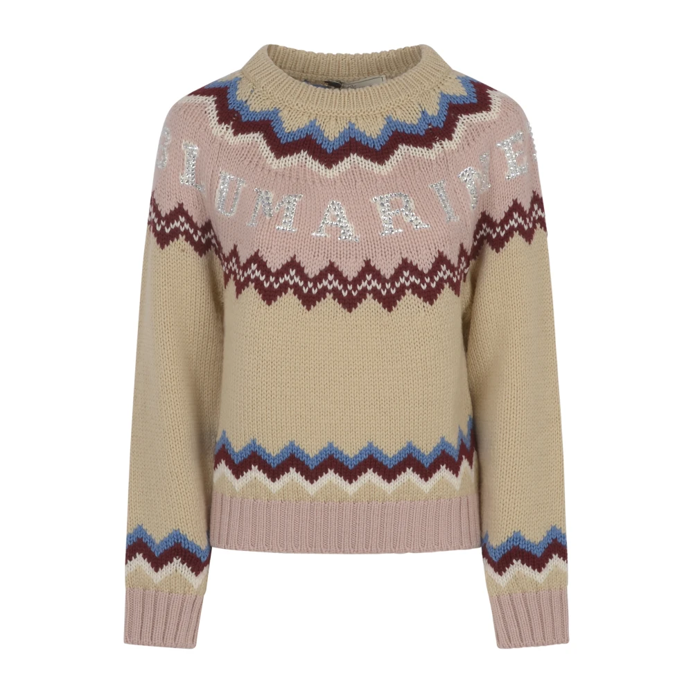 Blumarine Crew Neck Sweater Collectie Multicolor Dames