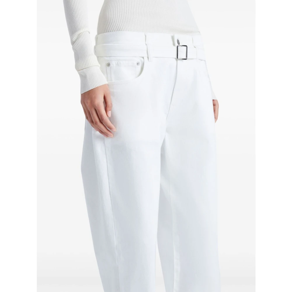 Proenza Schouler Witte laagbouw straight cut jeans White Dames