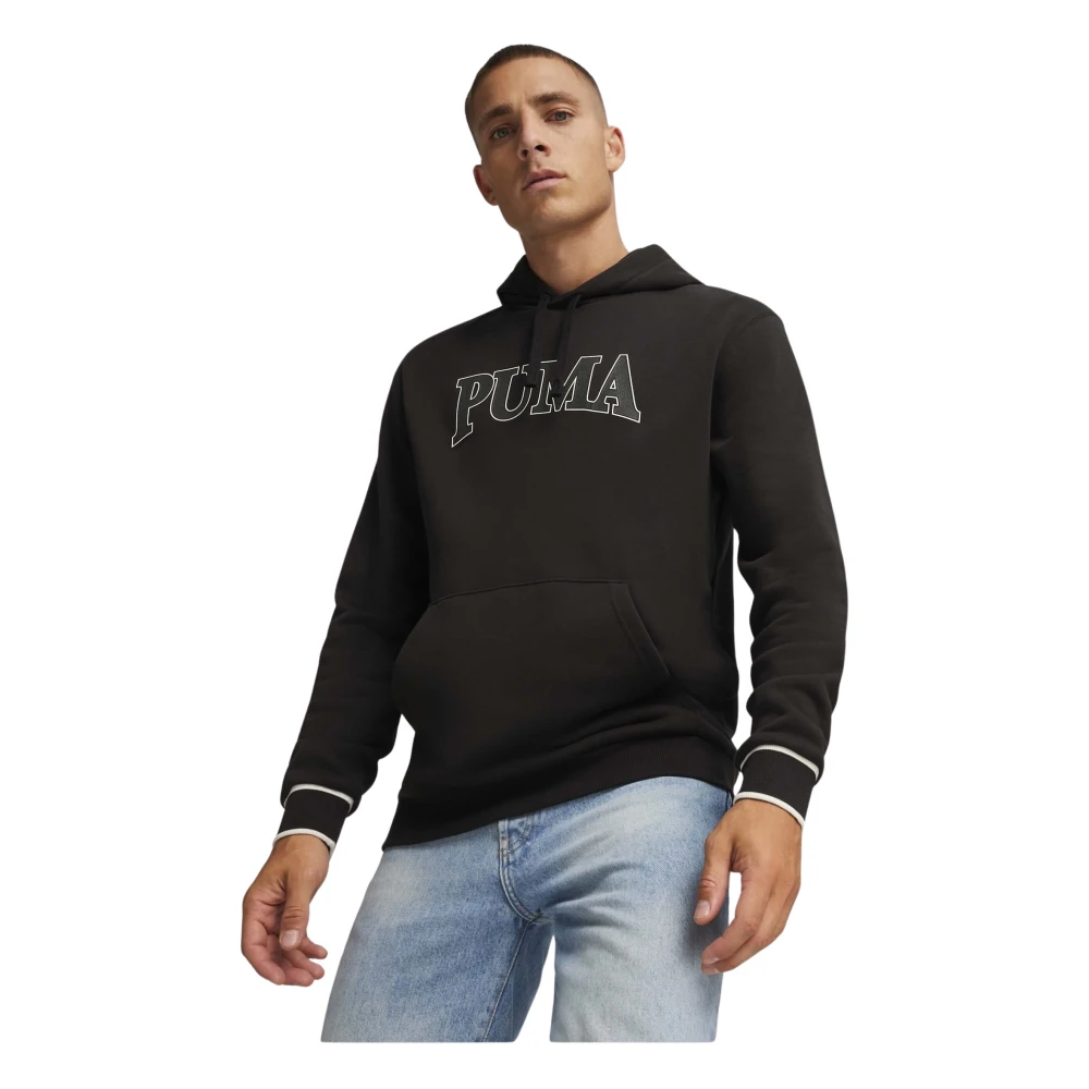 Puma Zwarte capuchontrui Squad Black Heren