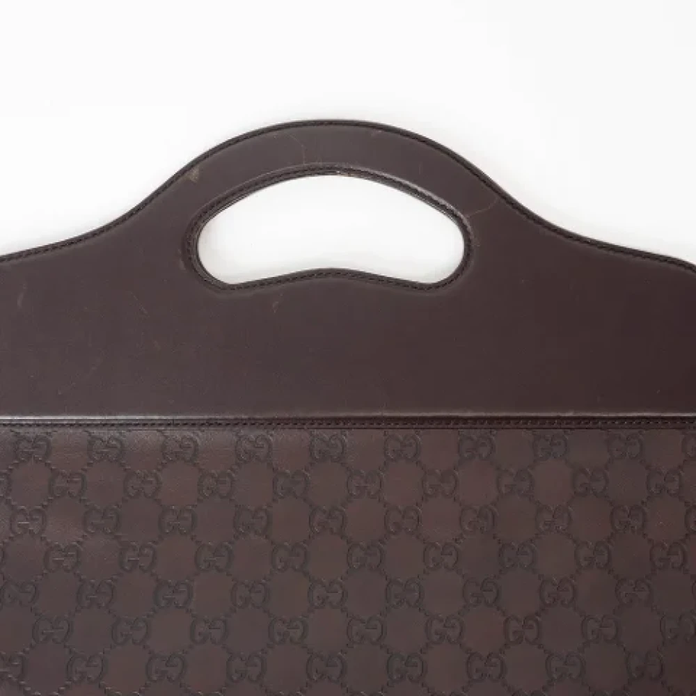 Gucci Vintage Pre-owned Leather gucci-bags Brown Dames