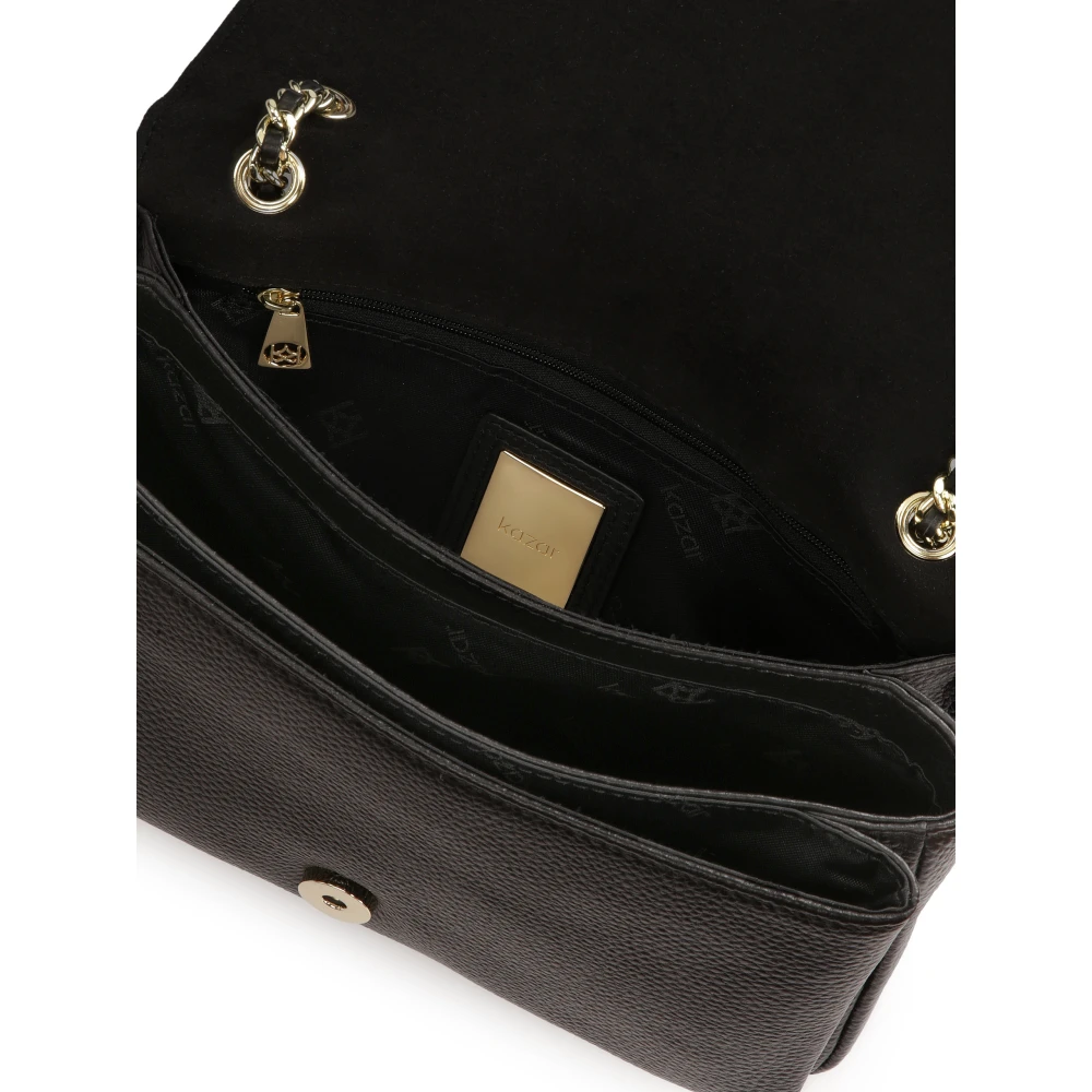 Kazar Zwarte langwerpige handtas met stiksels Black Dames