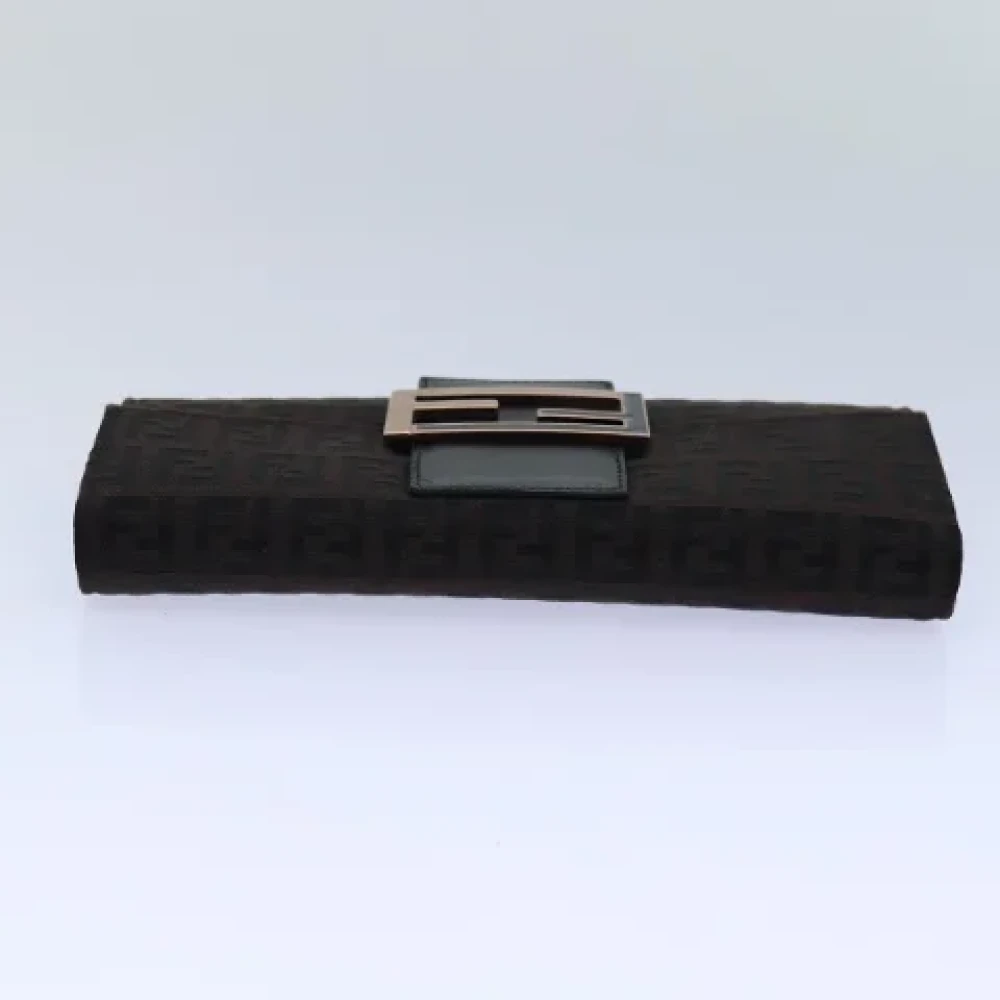 Fendi Vintage Pre-owned Canvas wallets Brown Dames