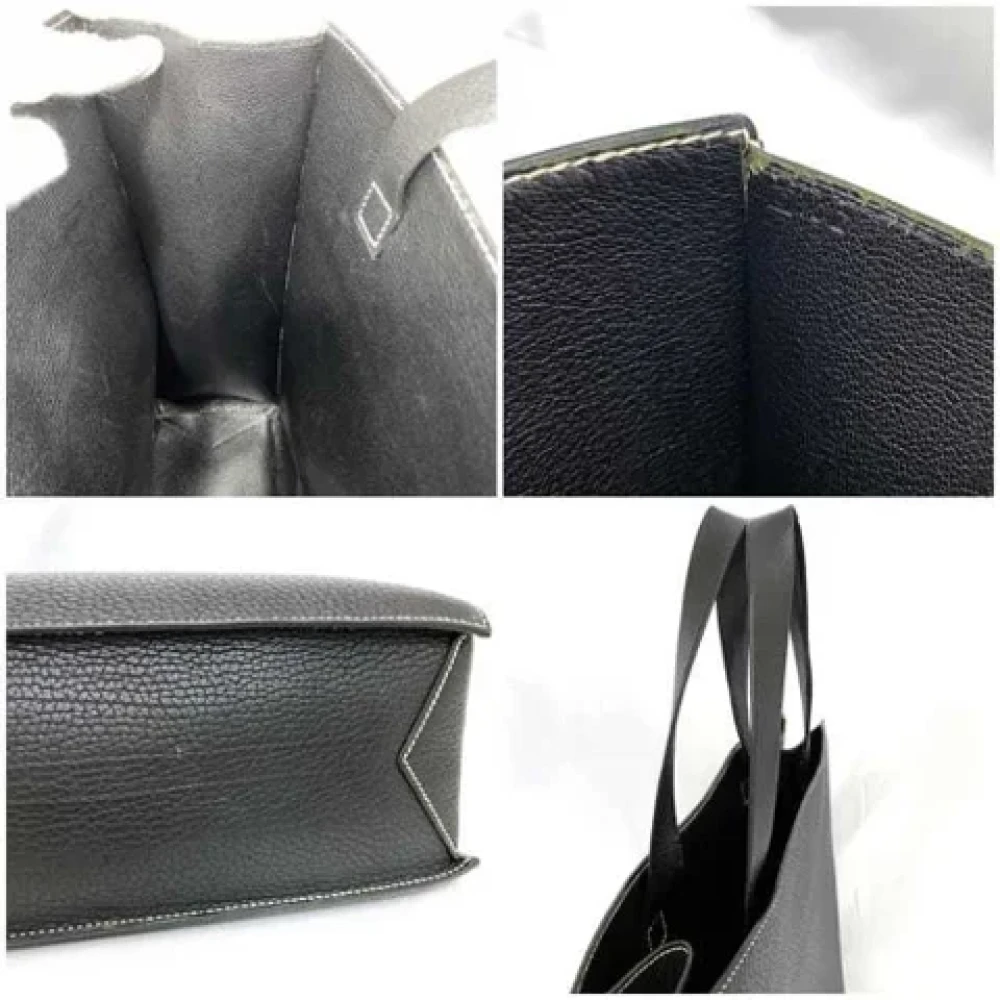 Hermès Vintage Pre-owned Leather totes Black Dames