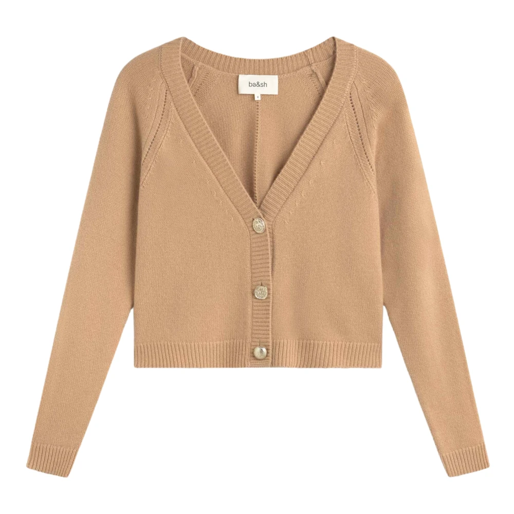 BA&SH Veelzijdige V-hals Cardigan Brown Dames