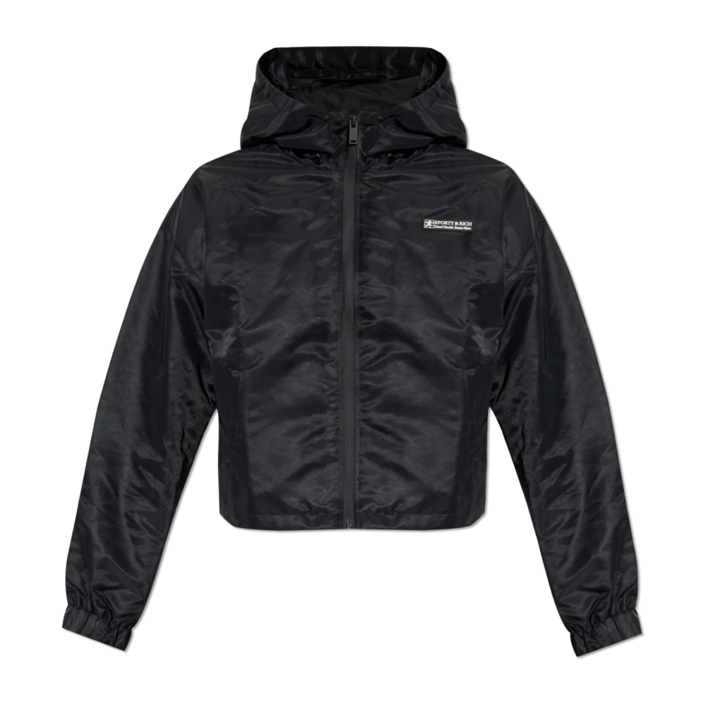 Sporty & Rich Jas met logo Black Unisex