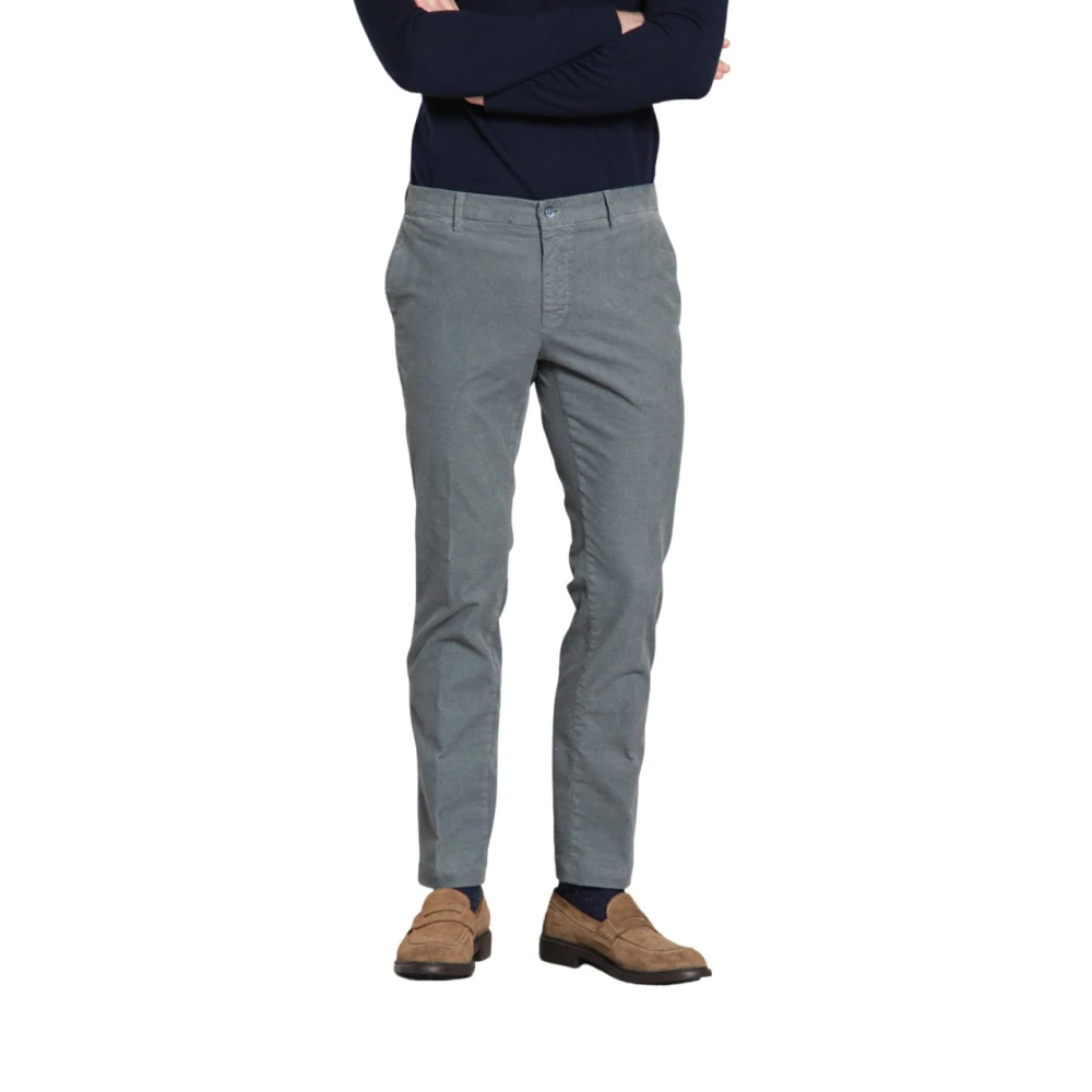 Mason's Men's Green Chinos, Xl, Dark Chino Trousers In Corduroy