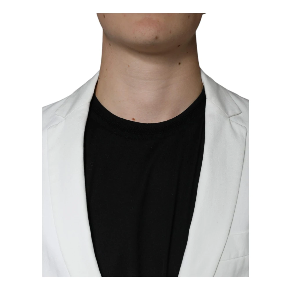 Dondup Witte Slim Fit Formele Blazer White Heren