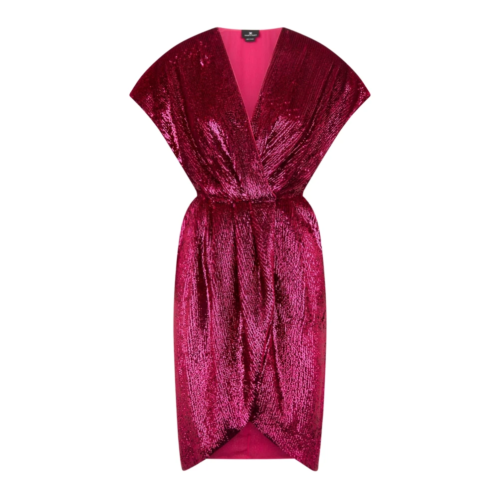 Elisabetta Franchi Fuchsia Paillettenjurk Pink Dames