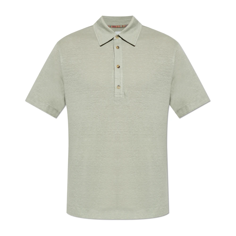 Paul Smith Linnen Polo Green Heren