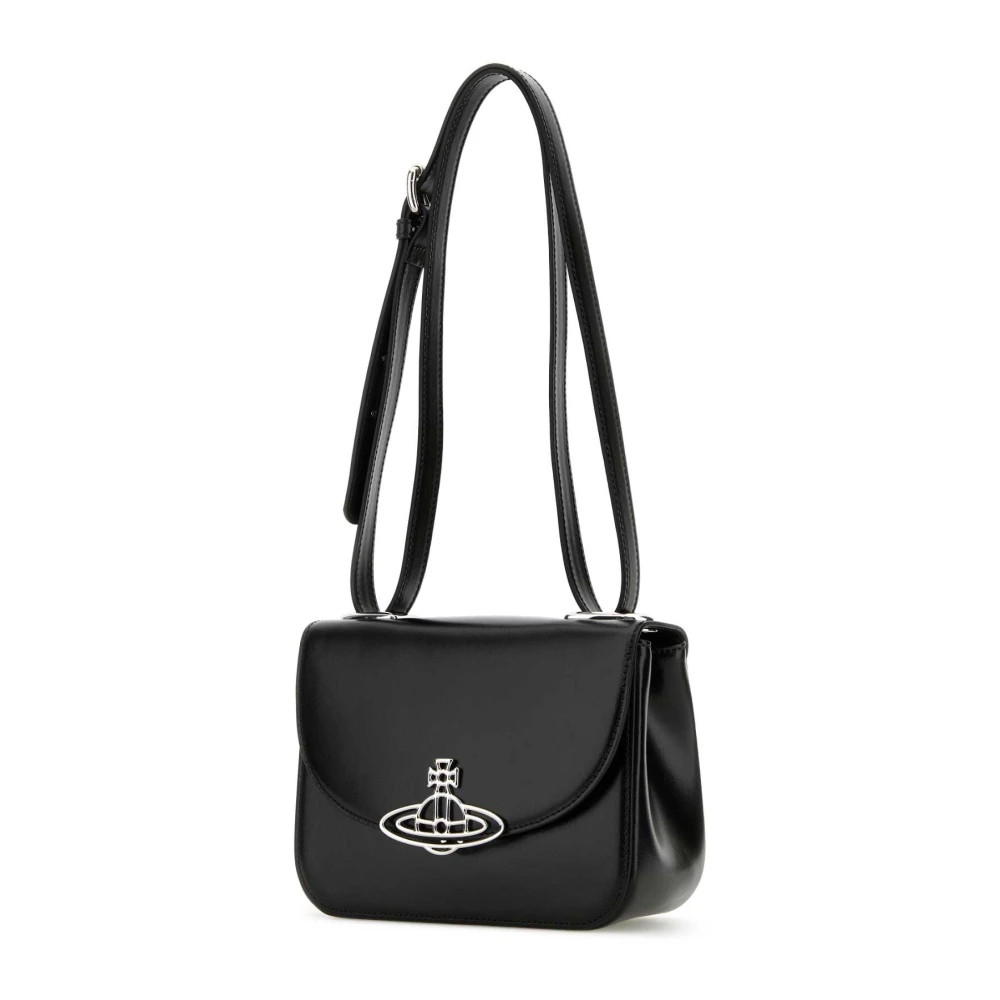 Vivienne Westwood Linda Crossbody Tas van Zwart Leer Black Dames