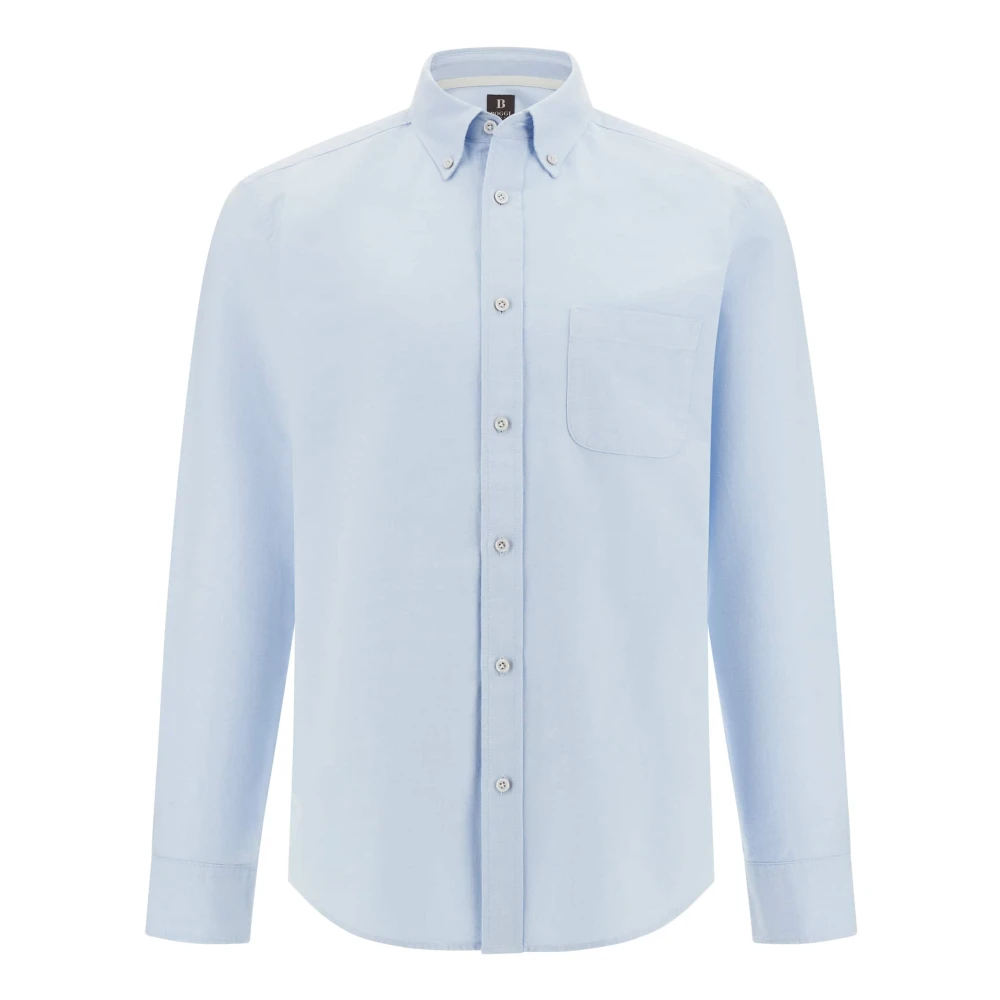 Boggi Milano Homme Bleu Chemises, Taille: Xl Chemise Oxford Regular Fit En Coton