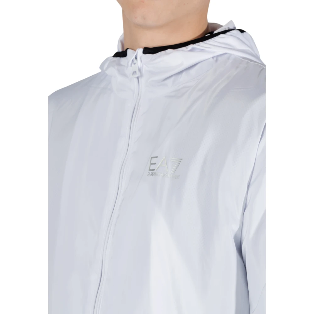 Emporio Armani EA7 Lente Zomer Heren Polyester Jassen Collectie White Heren