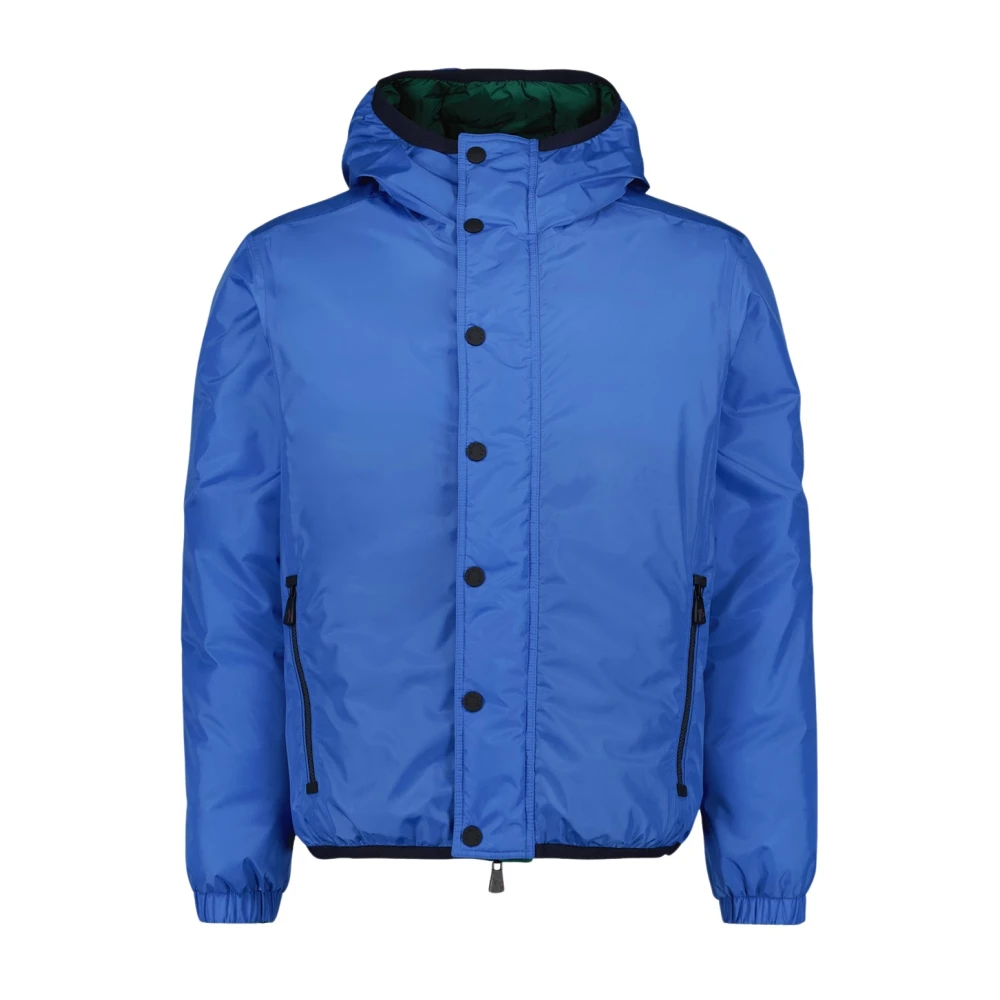 Moncler Omkeerbare geïsoleerde jas met capuchon Blue Heren