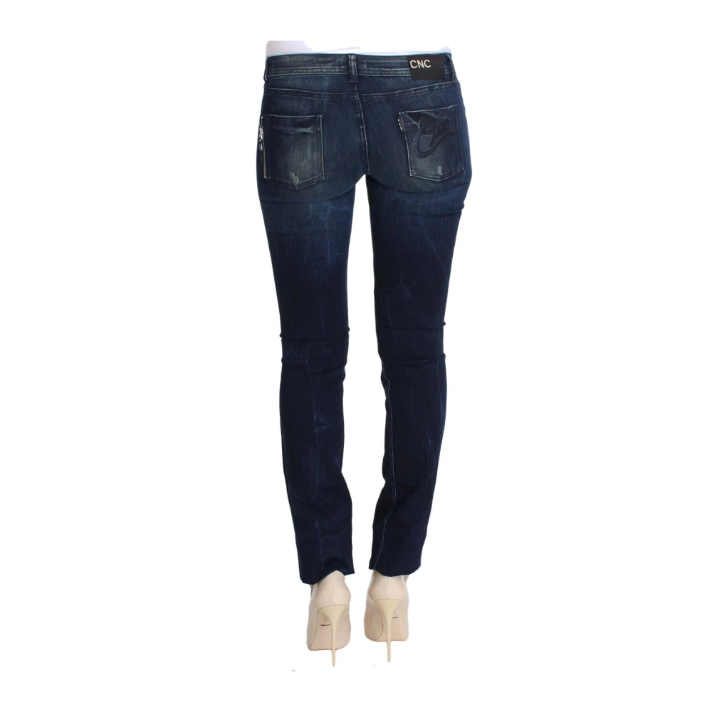 Costume National Slim Fit Skinny Blauwe Jeans Blue Dames